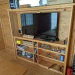 TV台にTVを設置してみました。